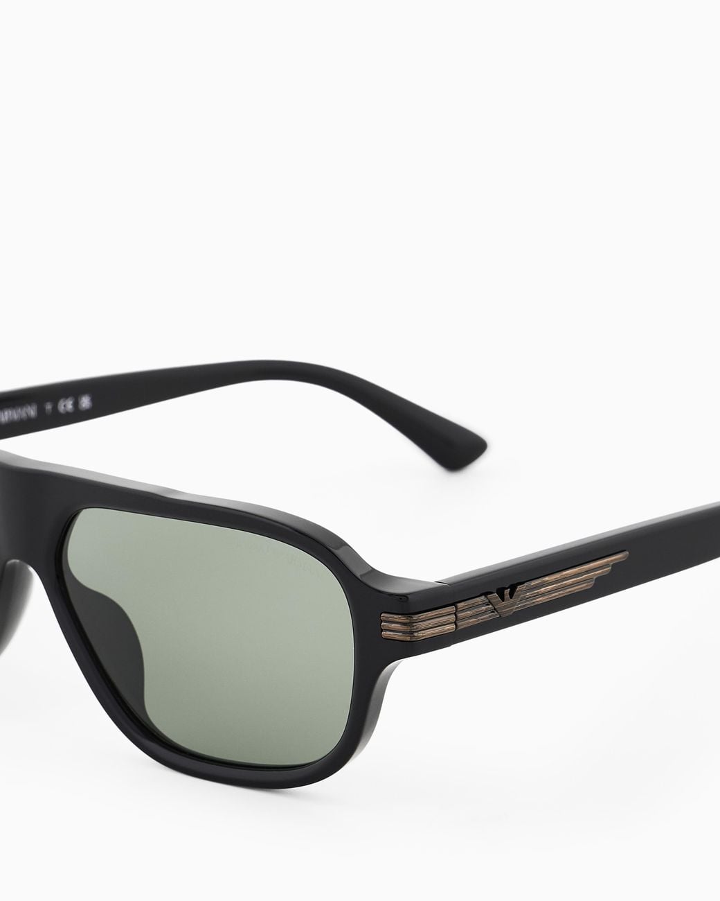 Emporio Armani Black Pilot-Shape Sunglasses for men