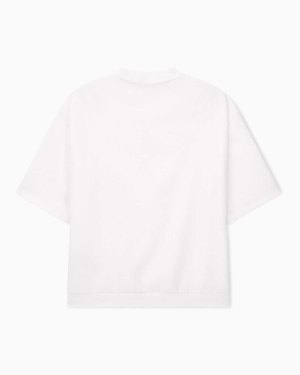 Emporio Armani White Icon 3D Piqué-Effect Crêpe Jersey T-Shirt for men