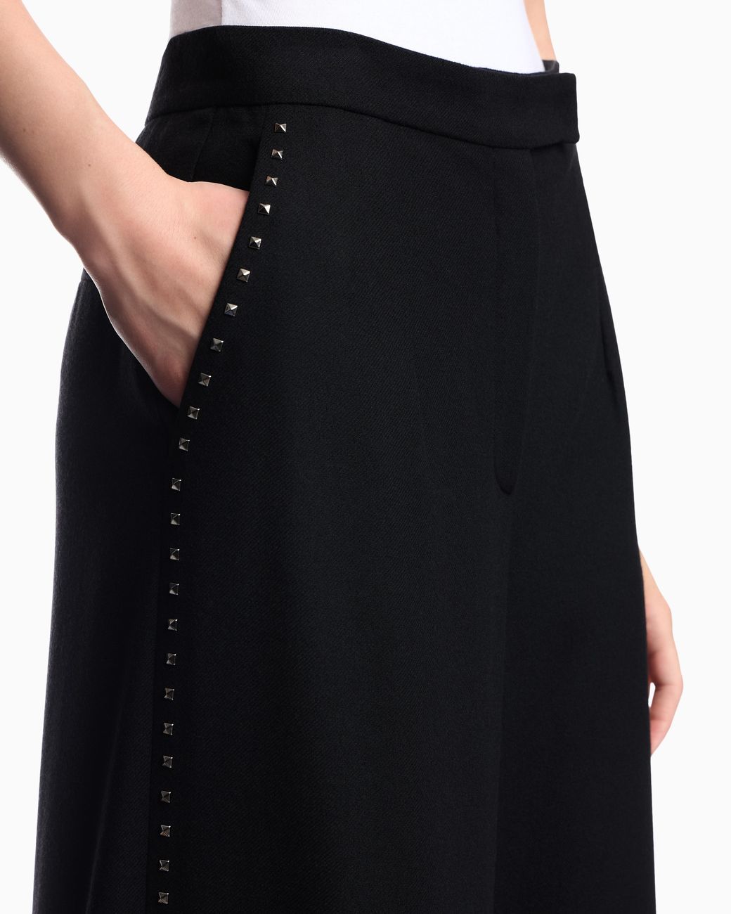 Emporio Armani Blue Wide-Leg Trousers