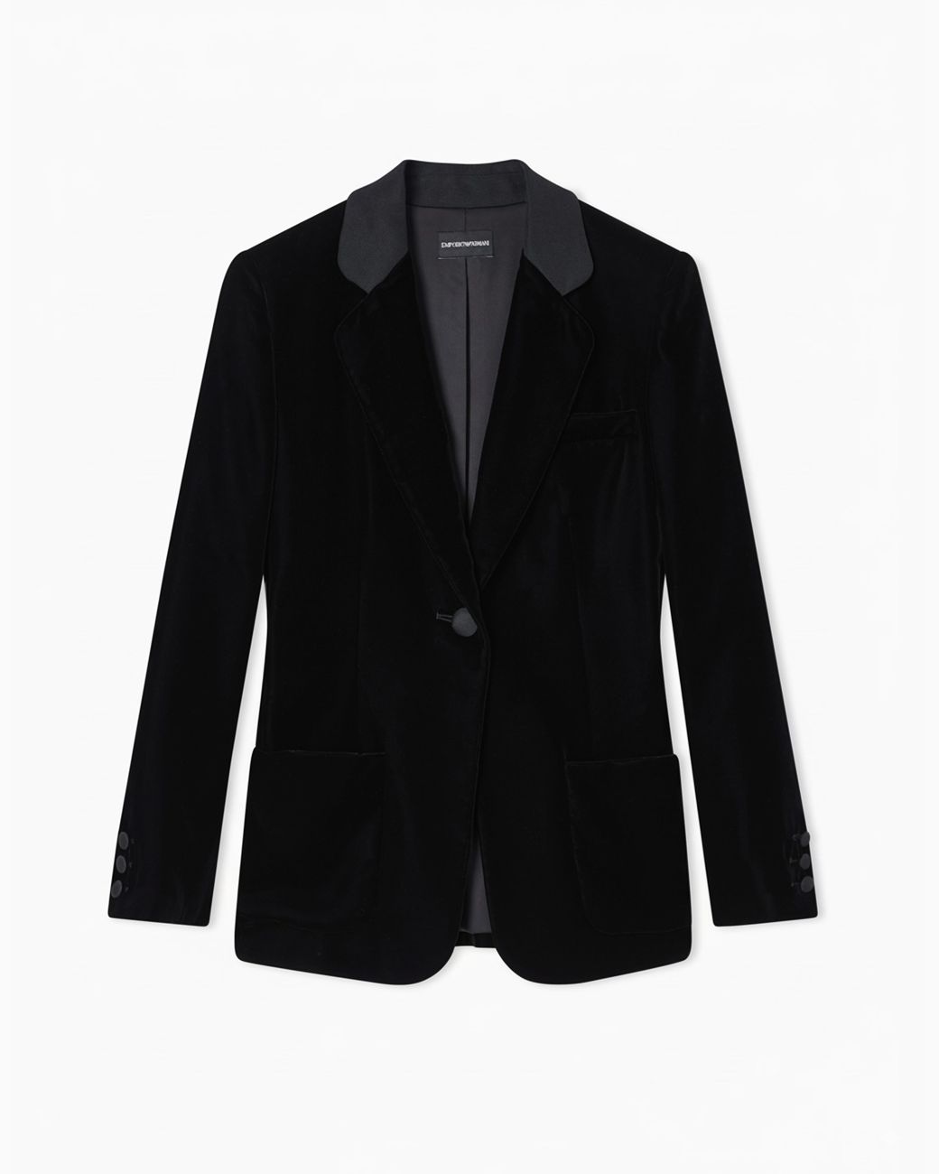 Emporio Armani Black Single-Breasted Blazer