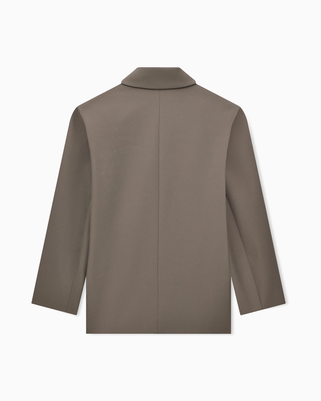 Emporio Armani Brown Single-Breasted Stretch Tech Gabardine Jacket