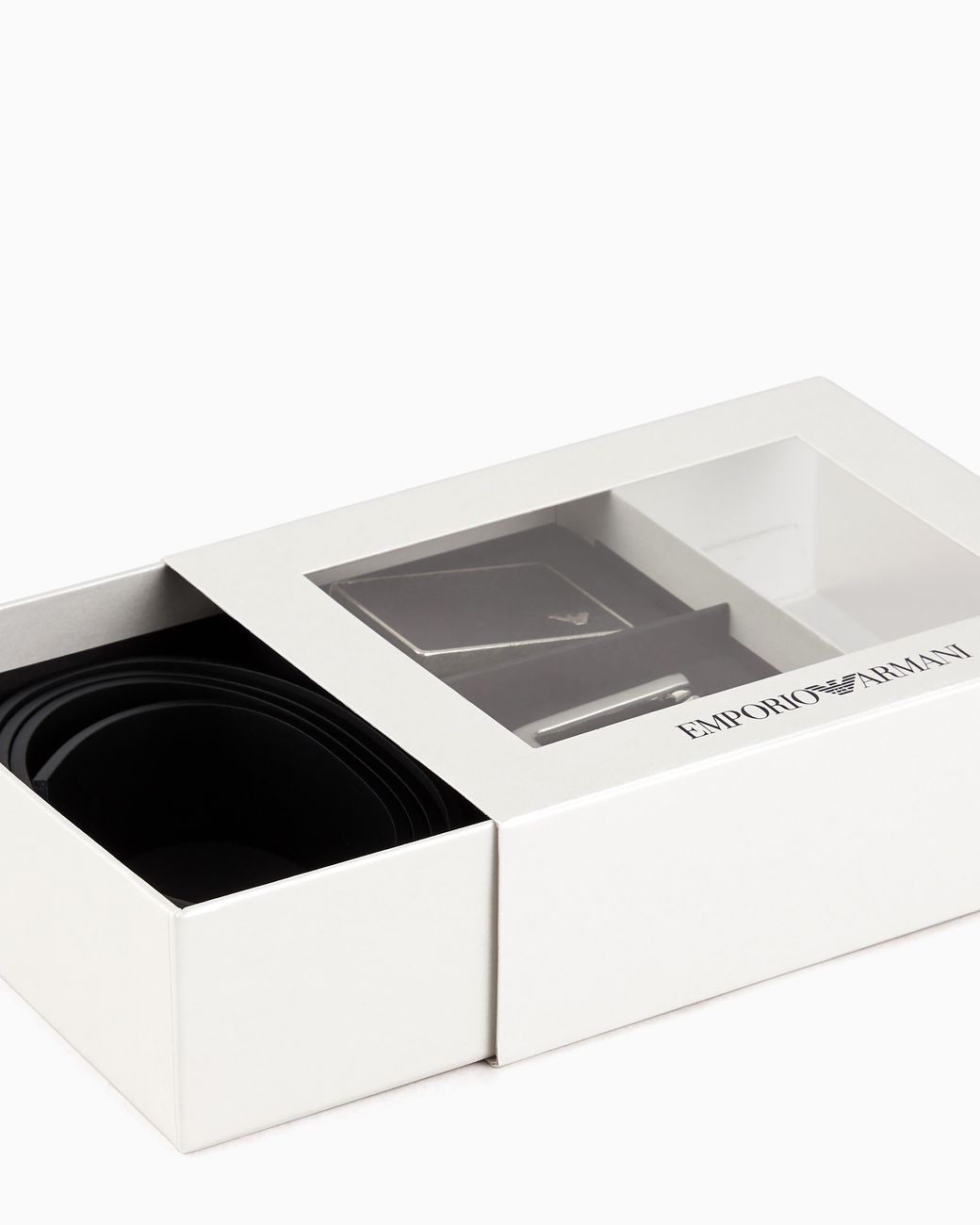 Emporio Armani White Gift Box With Reversible Belt for men