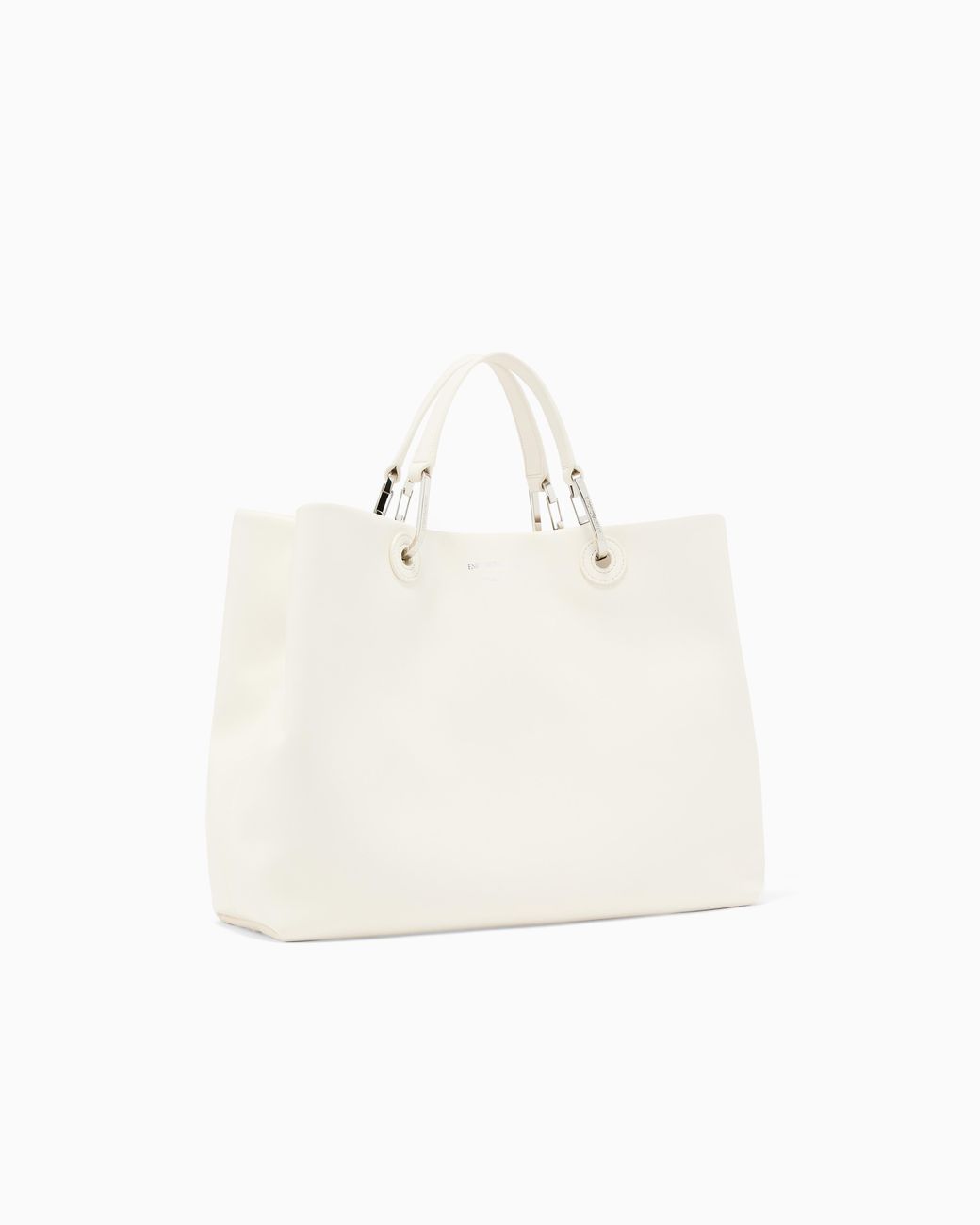 Emporio Armani White Shopper Bag