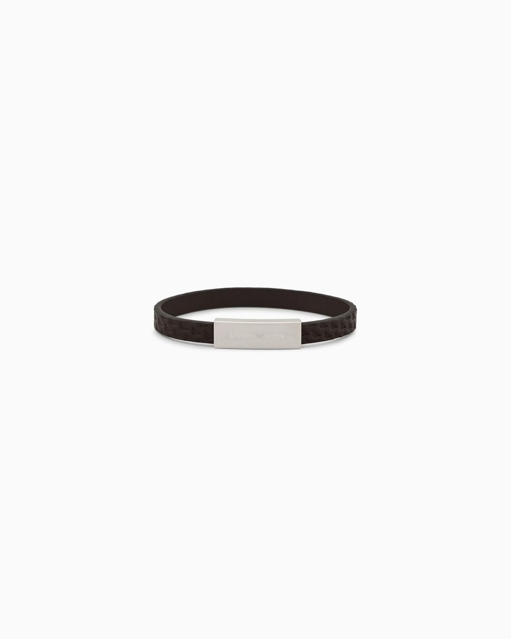 Emporio Armani White Leather Id Bracelet for men