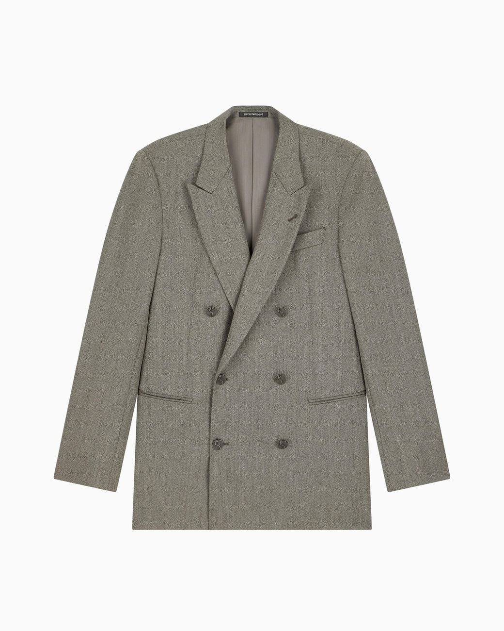 Emporio Armani Gray Double-Breasted Jacket for men