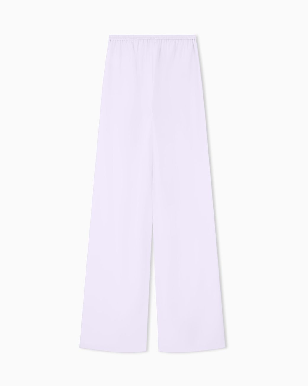 Emporio Armani White Techno Cady Wide-Leg Trousers With An Elasticated Waistband