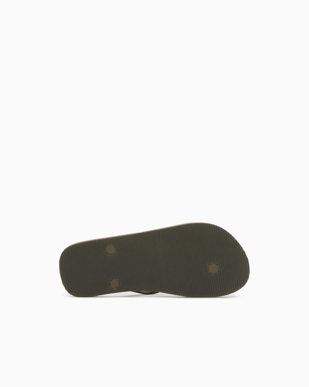 Emporio Armani White Rubber Flip-Flops With Logo