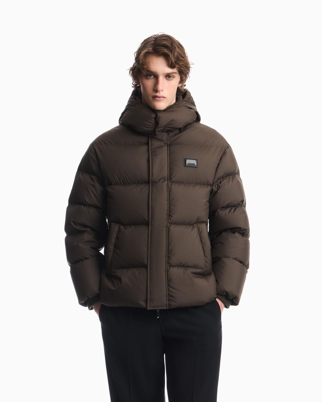 Emporio Armani Green Down Jacket for men