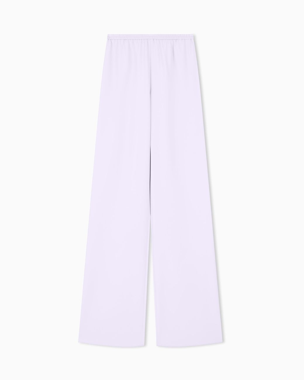 Emporio Armani White Techno Cady Wide-Leg Trousers With An Elasticated Waistband