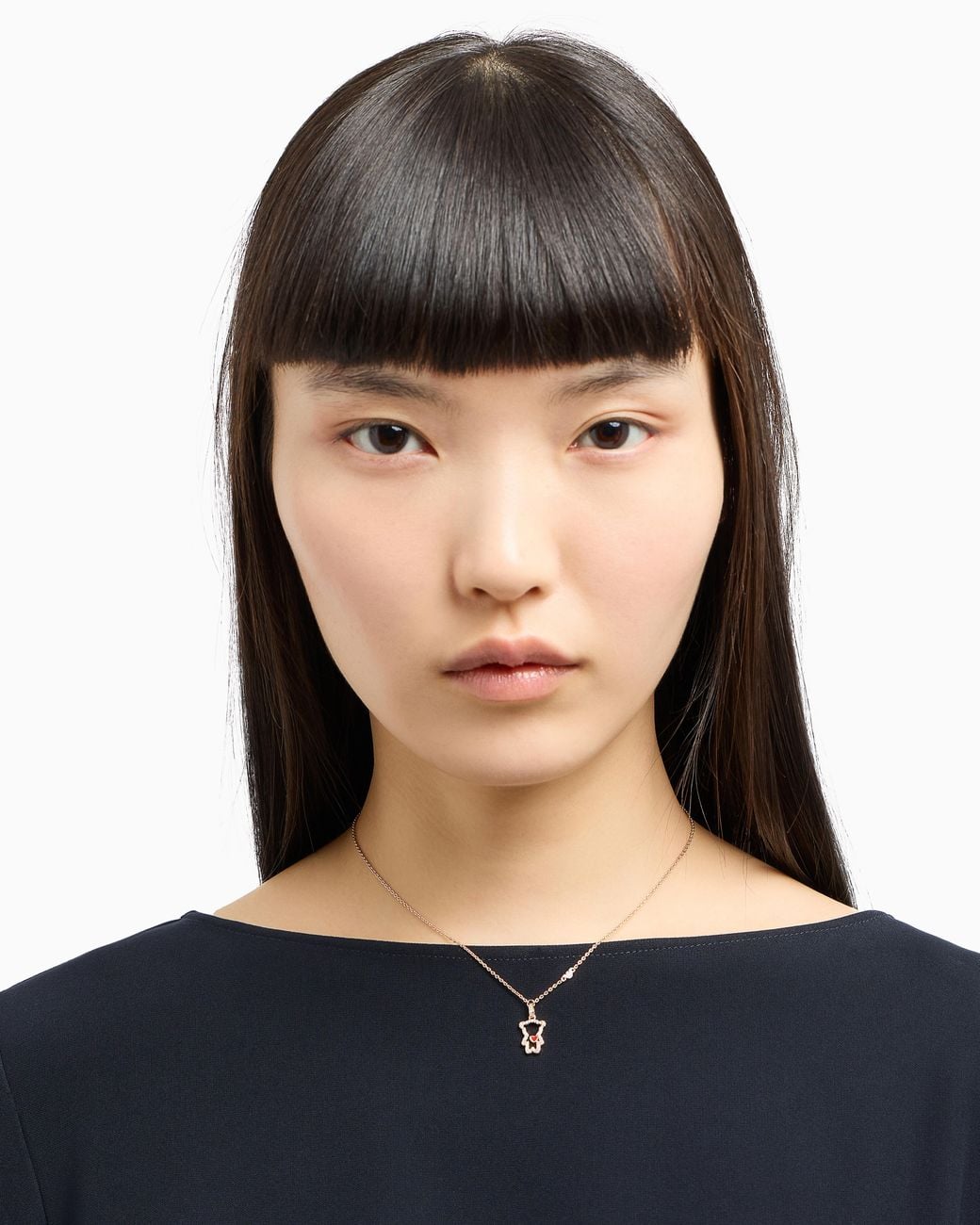 Emporio Armani Metallic 14K Rose-Plated Brass Pendant Necklace