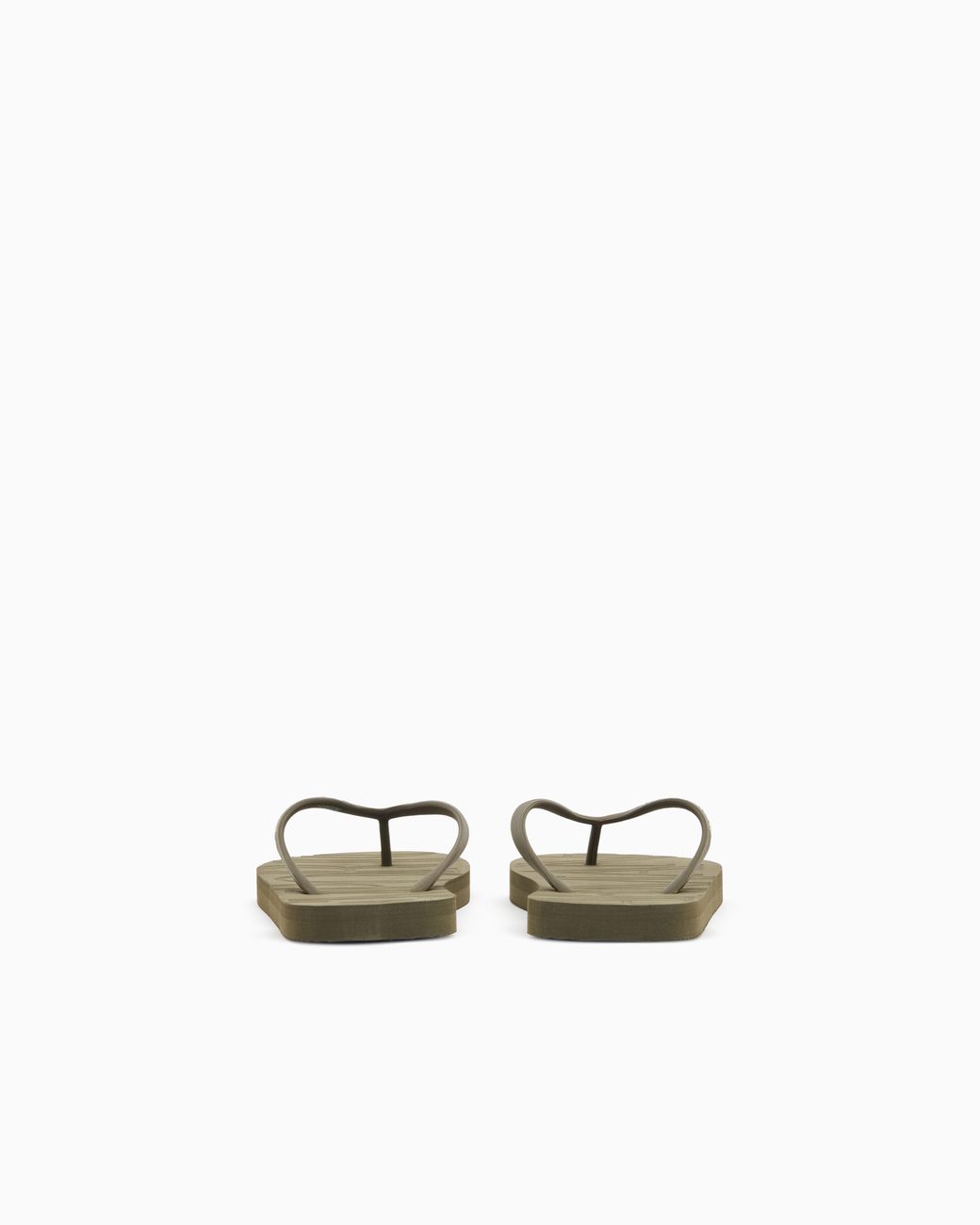 Emporio Armani White Rubber Flip-Flops With Logo