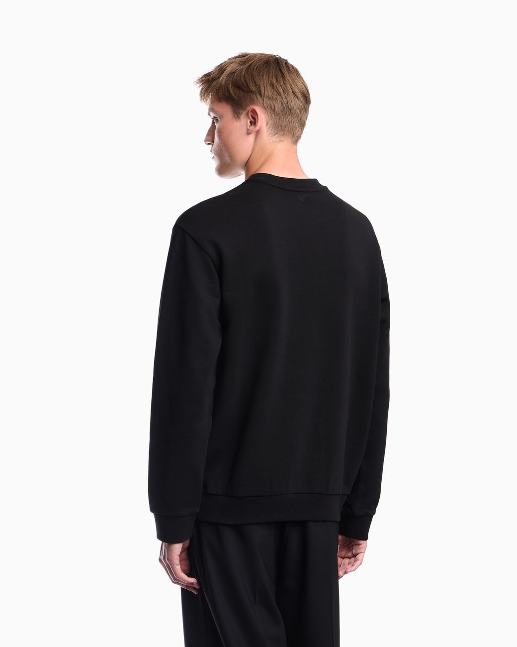 Emporio Armani Black Photographic-Print Jersey Sweatshirt Signature Capsule for men