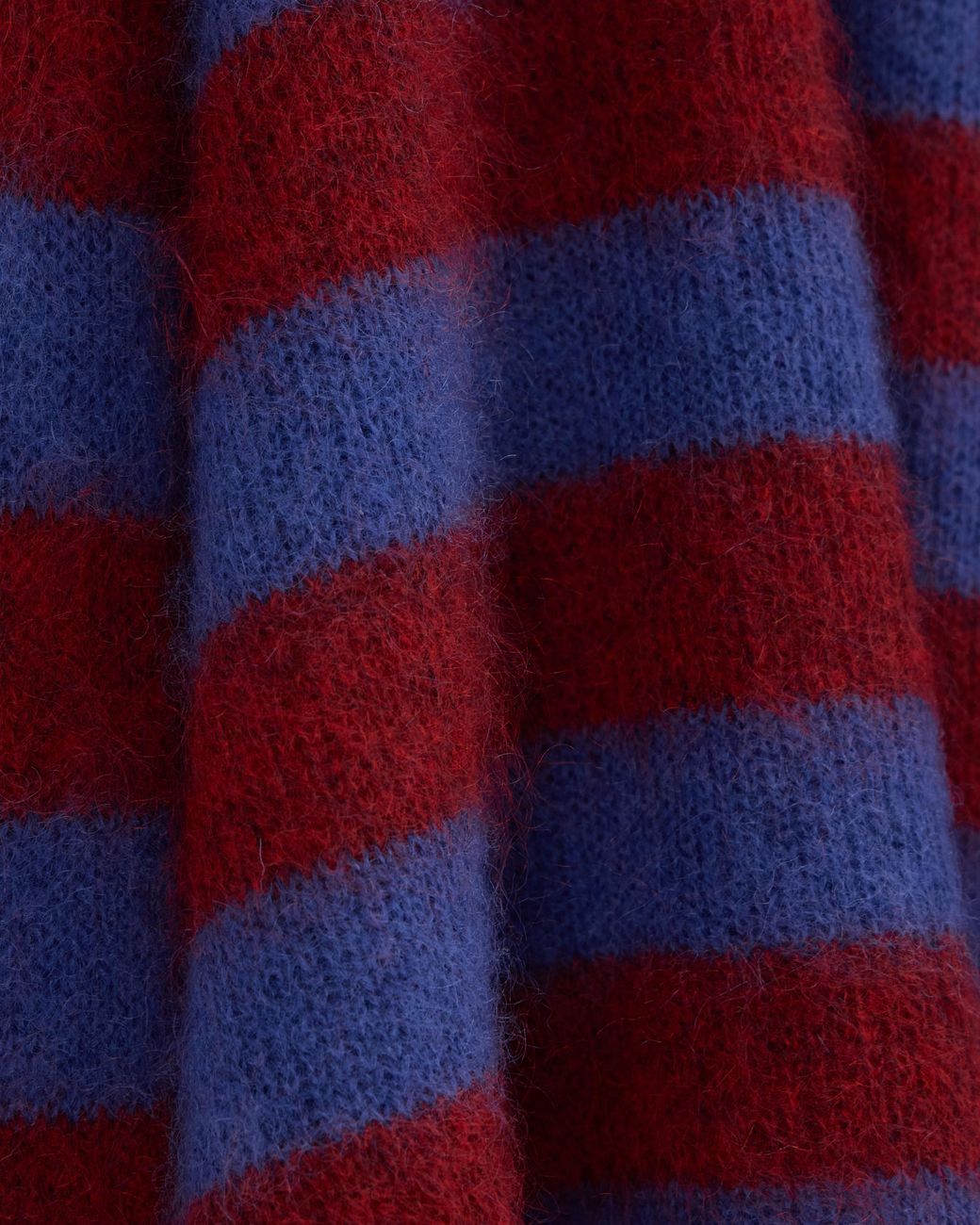 Emporio Armani Red Striped Mohair Wool Blend Sweater for men