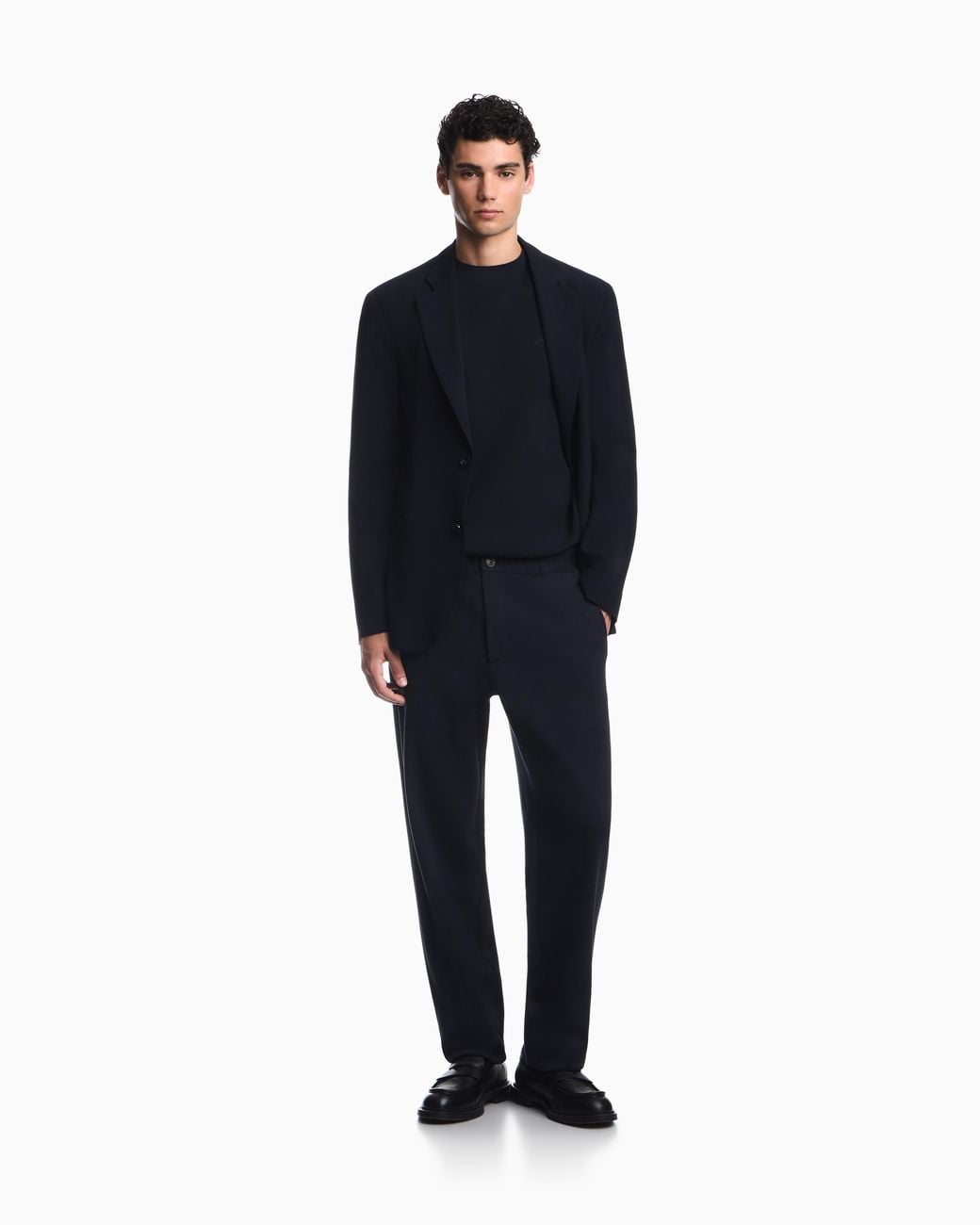 Emporio Armani Blue Jersey Pants for men
