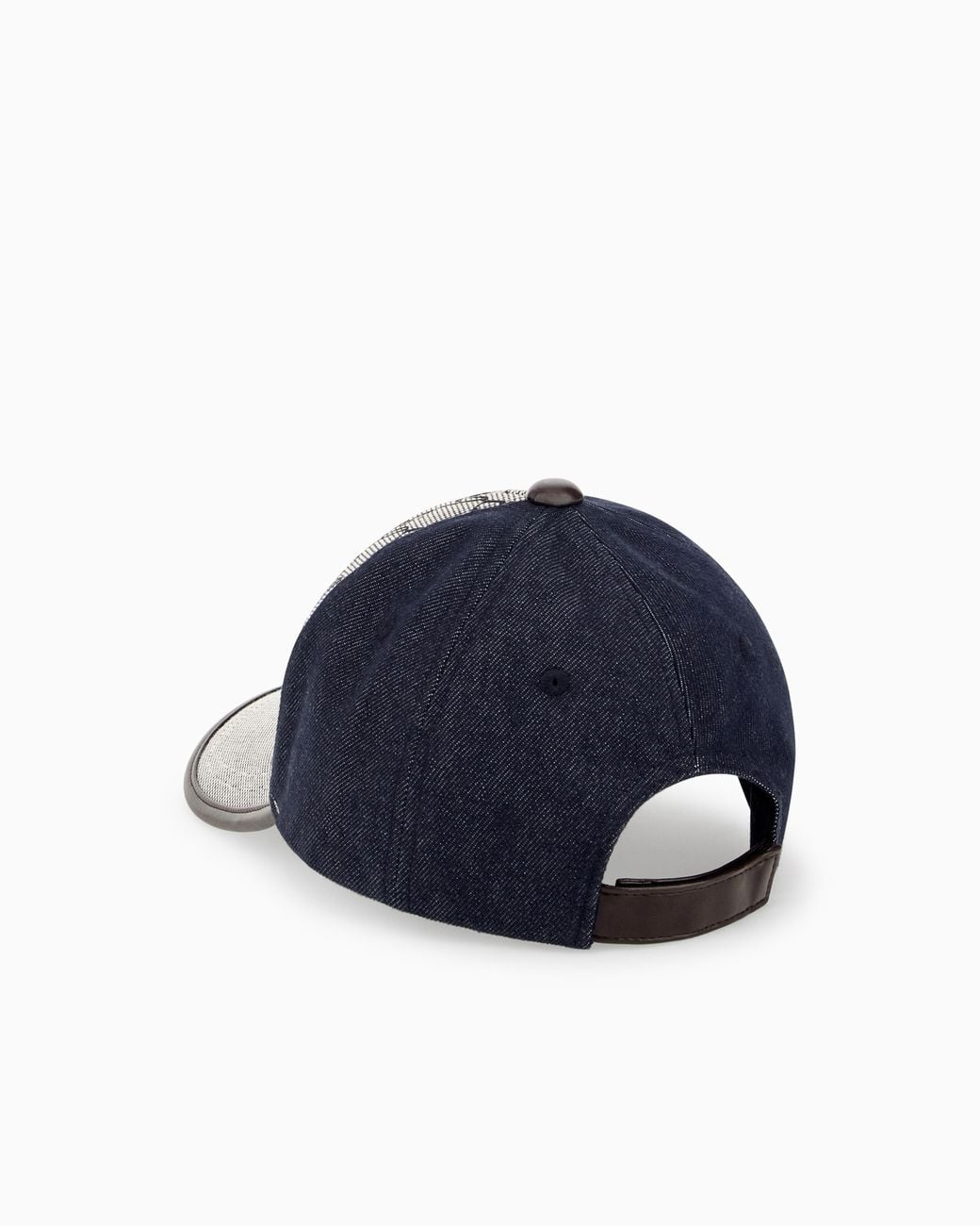 Emporio Armani White Baseball Hat With A Monogram Pattern And Adjustable Strap for men
