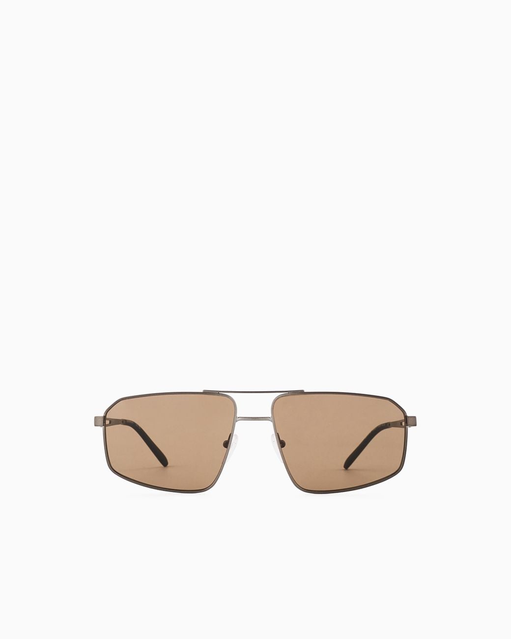 Emporio Armani White Aviator Sunglasses for men