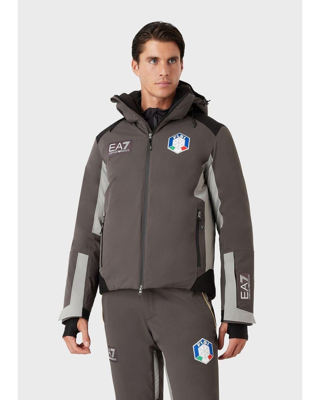 Giacca Sportiva Uomo Executive Apparel Grigio Antracite, Taglia 46S, Made In USA, Due Bottoni