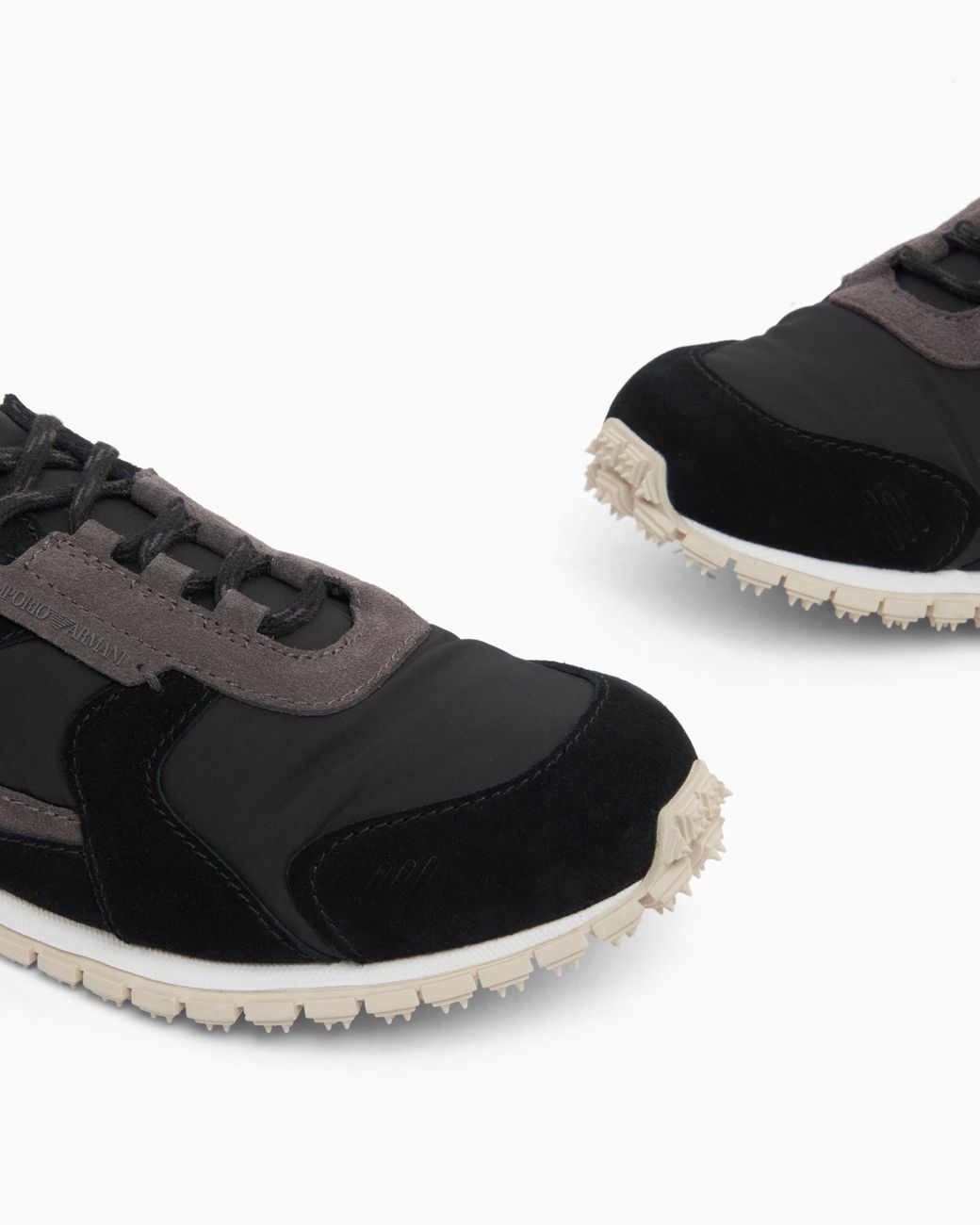 Emporio Armani Black Suede And Nylon Sneakers Hong Kong Capsule Collection for men
