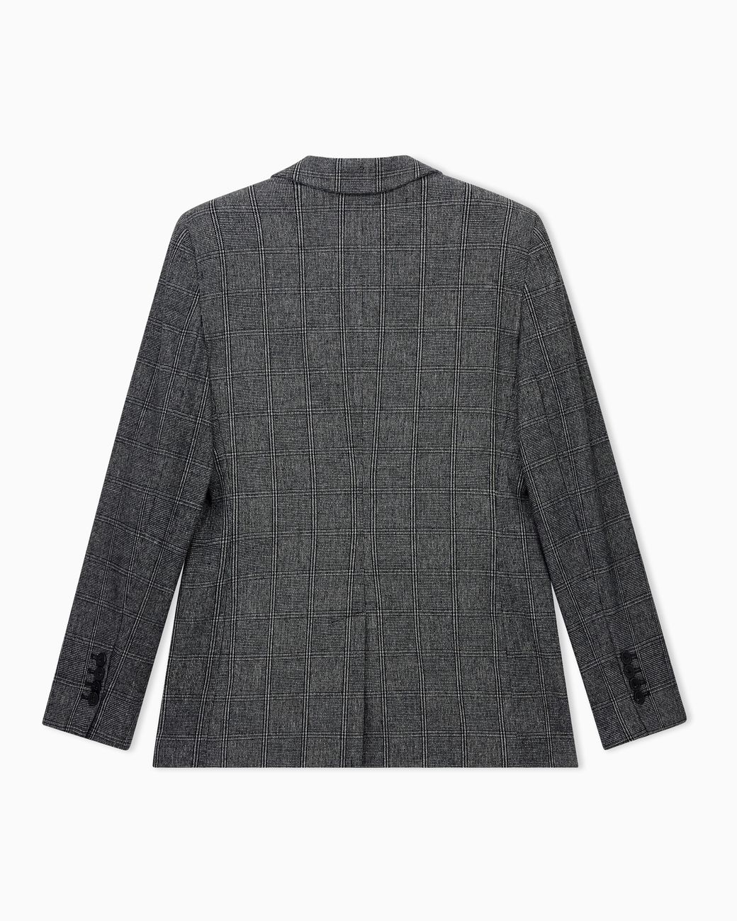 Emporio Armani Gray Signature Capsule Check Flannel Blazer