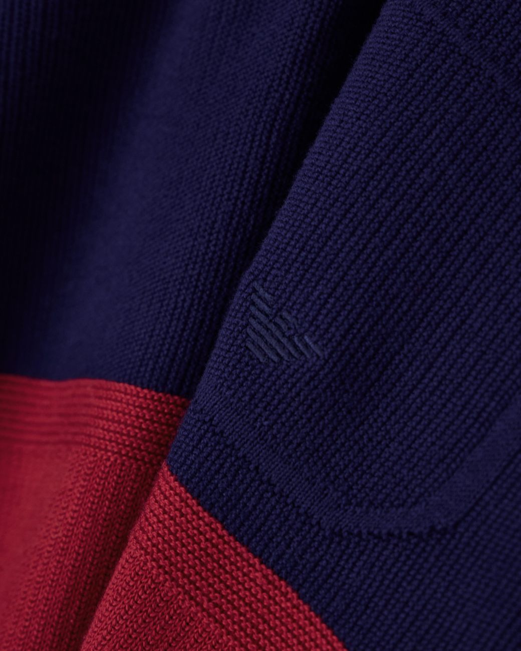 Emporio Armani Red Boteh Capsule Collection Polo-Collar Jumper