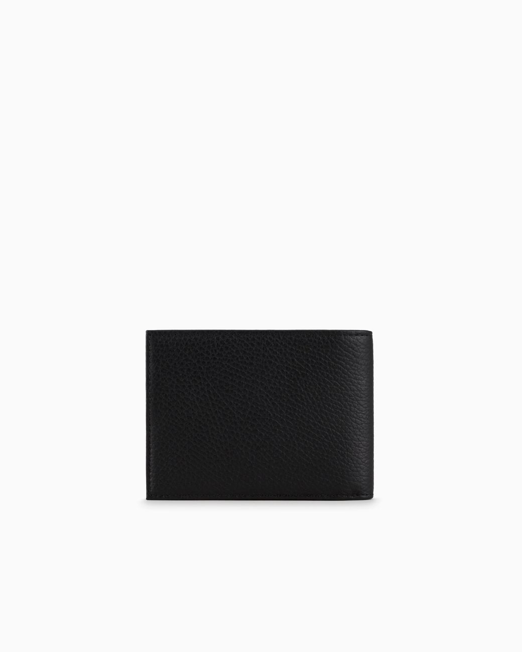 Emporio Armani Black Tumbled-Leather Wallet With Coin Purse for men