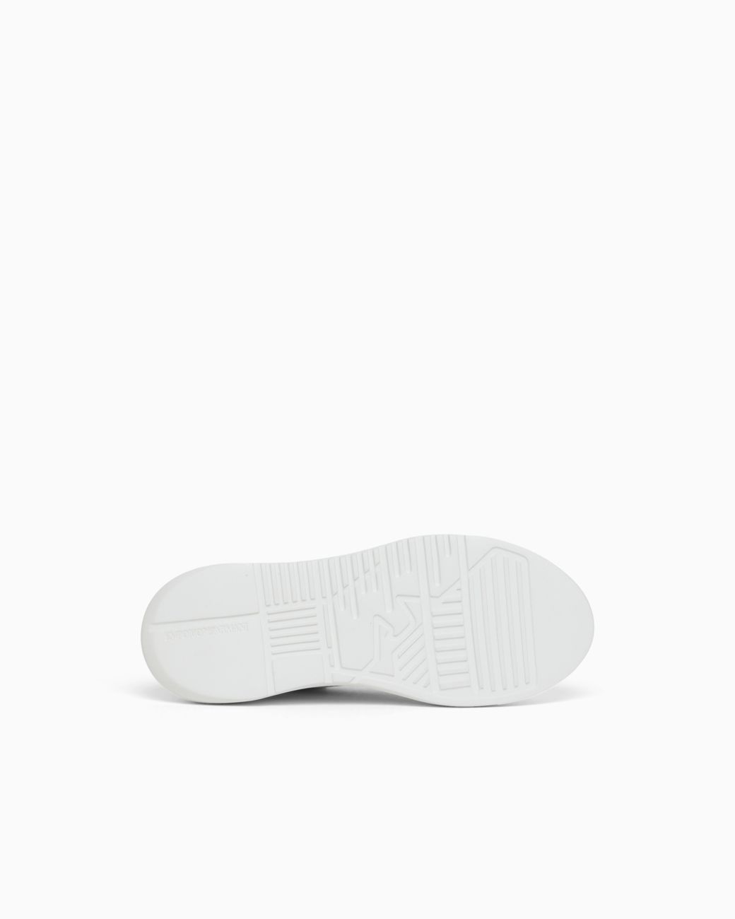 Emporio Armani White Smooth Leather Sneakers Icon With A Thick Textured Sole