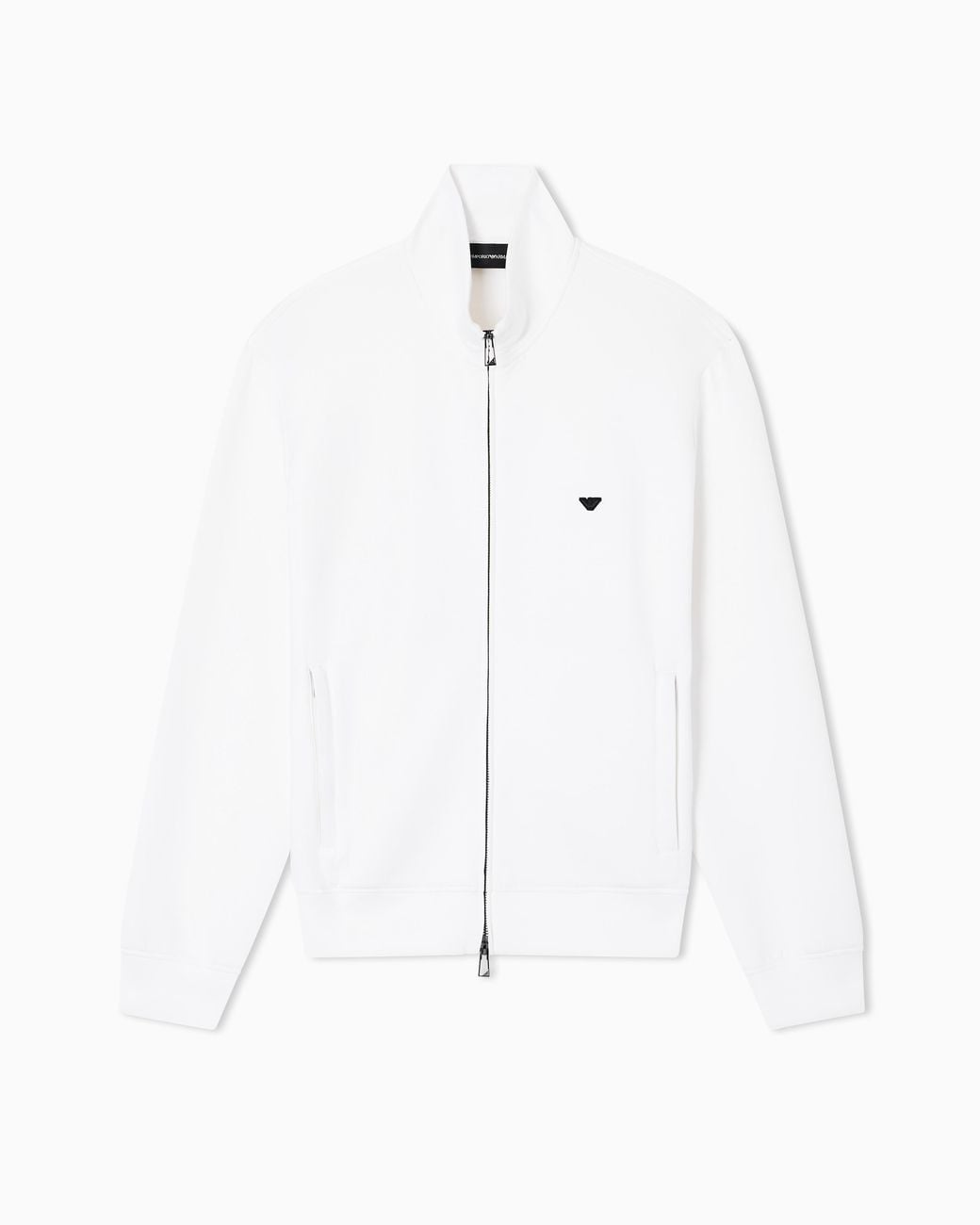 Emporio Armani White Full-Zip Sweatshirt for men