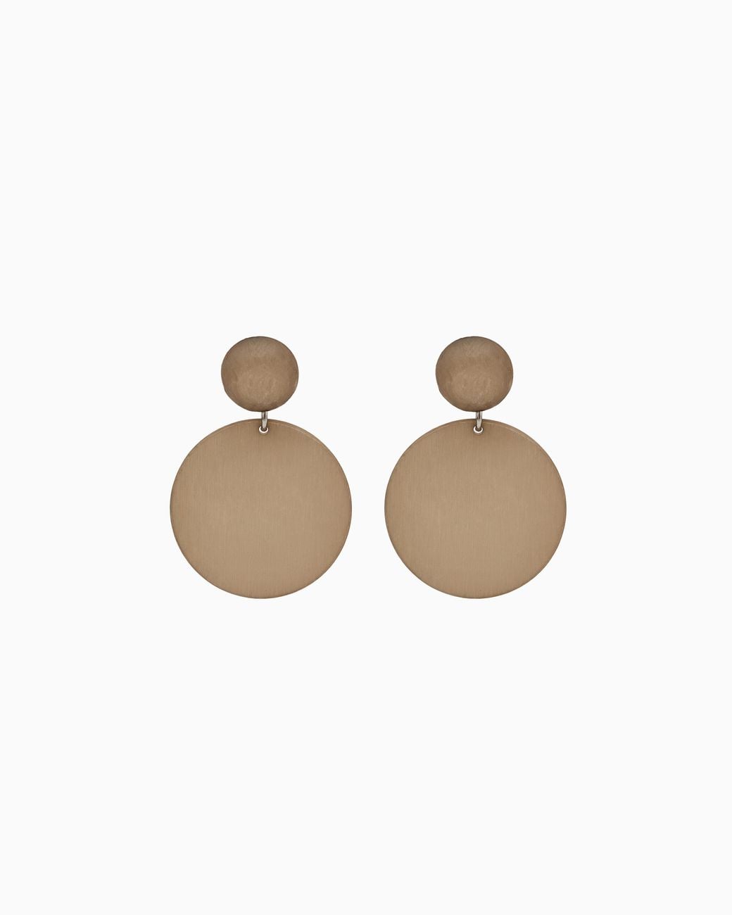 Emporio Armani White Round Pendant Earrings