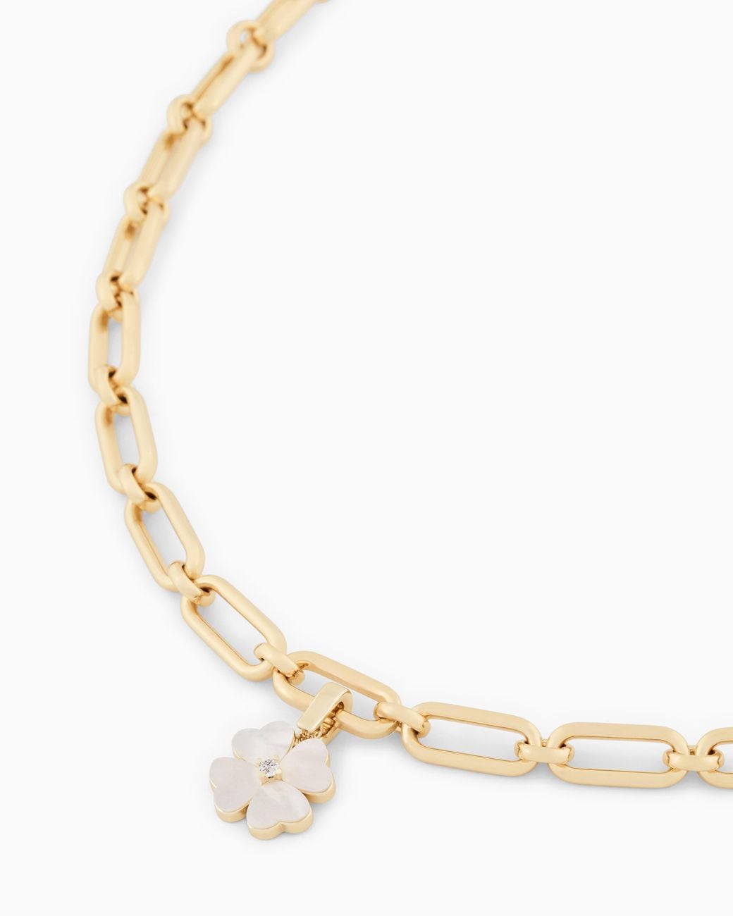 Emporio Armani White Mother Of Pearl Clover Charm