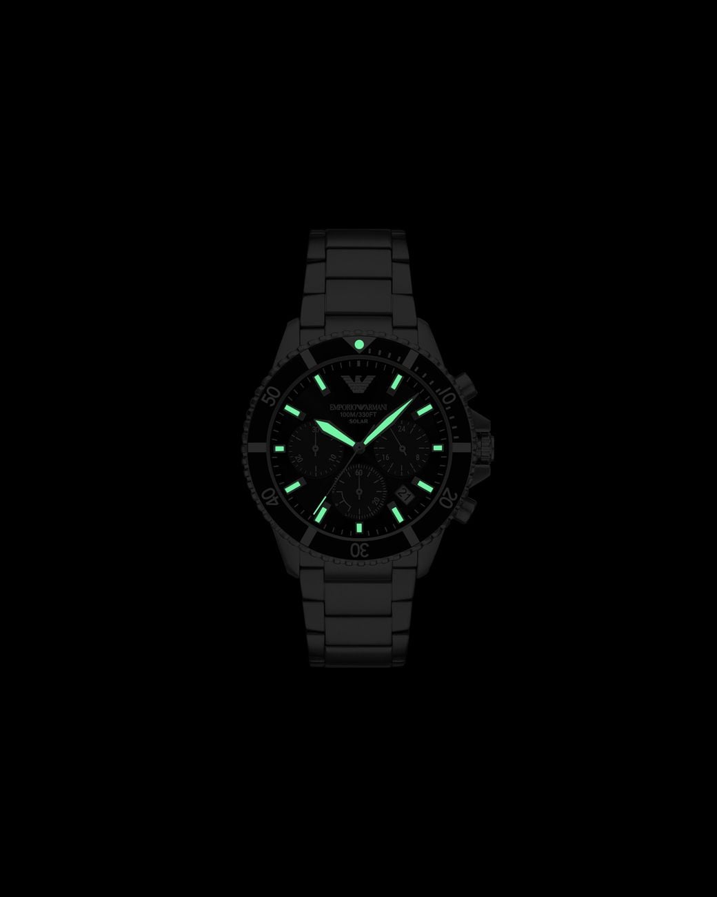 Emporio Armani White Steel Strap Watches for men