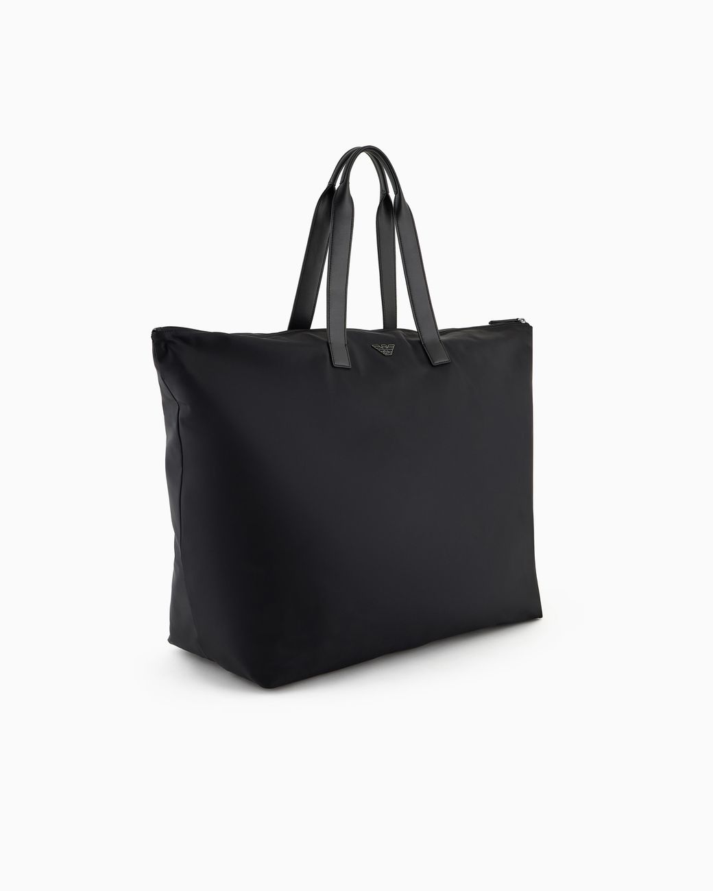 Emporio Armani Black Asv Large Recycled-Nylon Shopper Bag for men