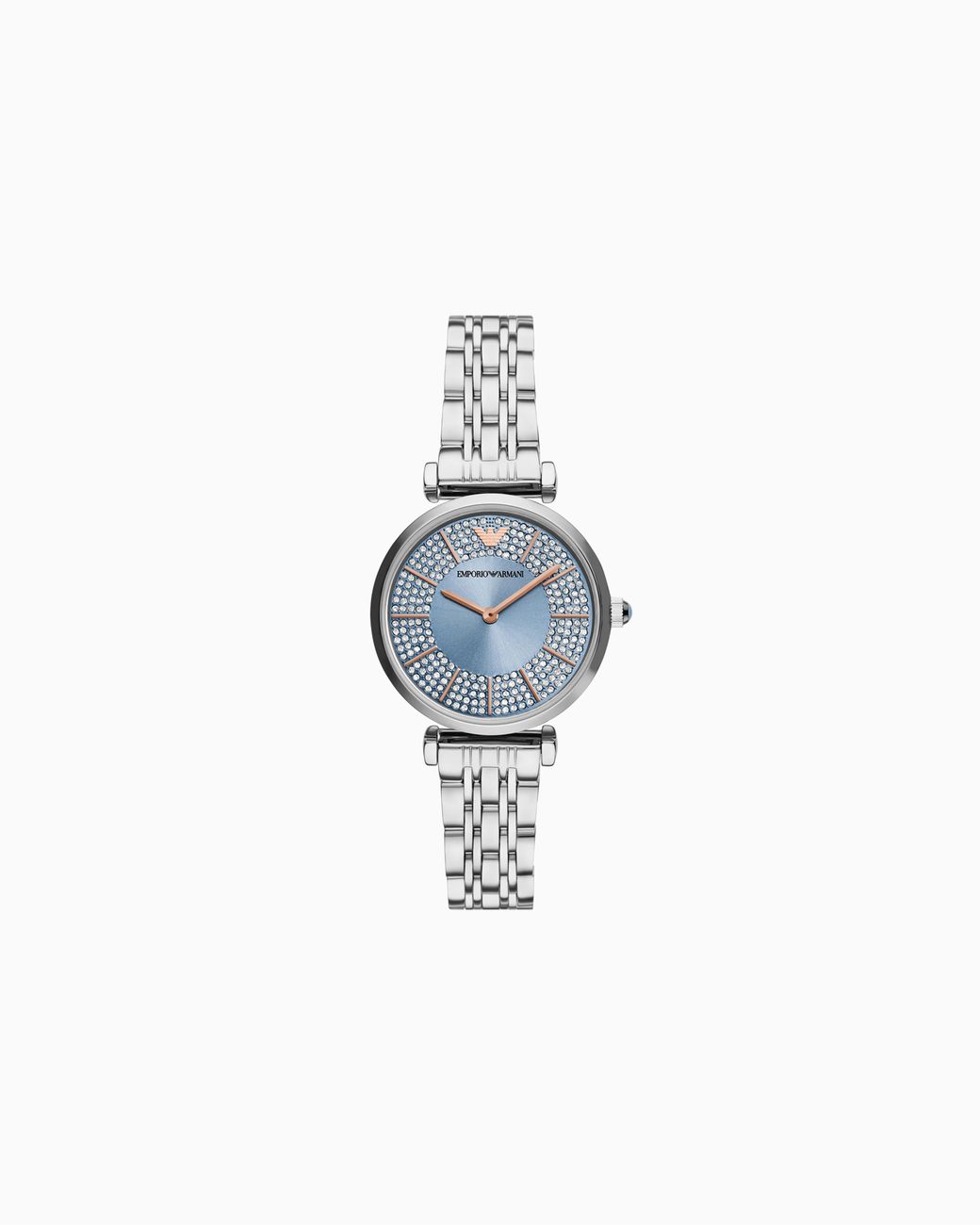 Emporio Armani Blue Two-Hand Stainless Steel Watch