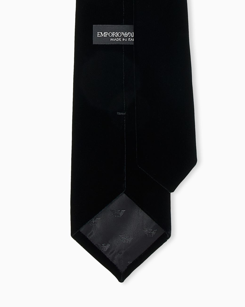 Emporio Armani White Smooth Velvet Tie for men