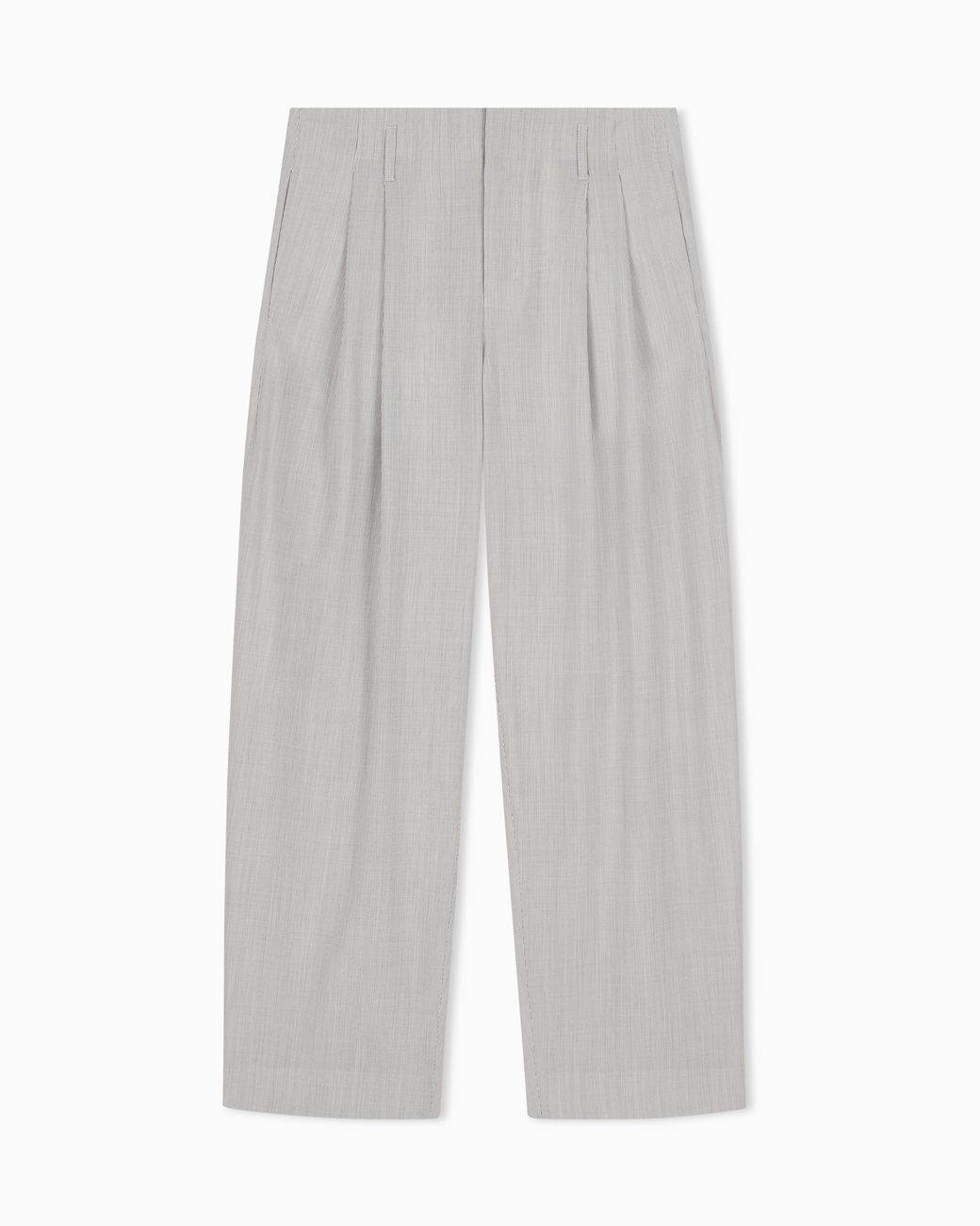 Emporio Armani White Striped Trousers for men