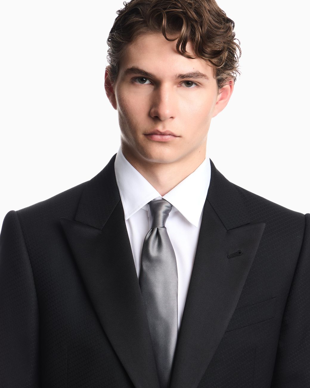 Emporio Armani Blue Jacquard Blazer for men