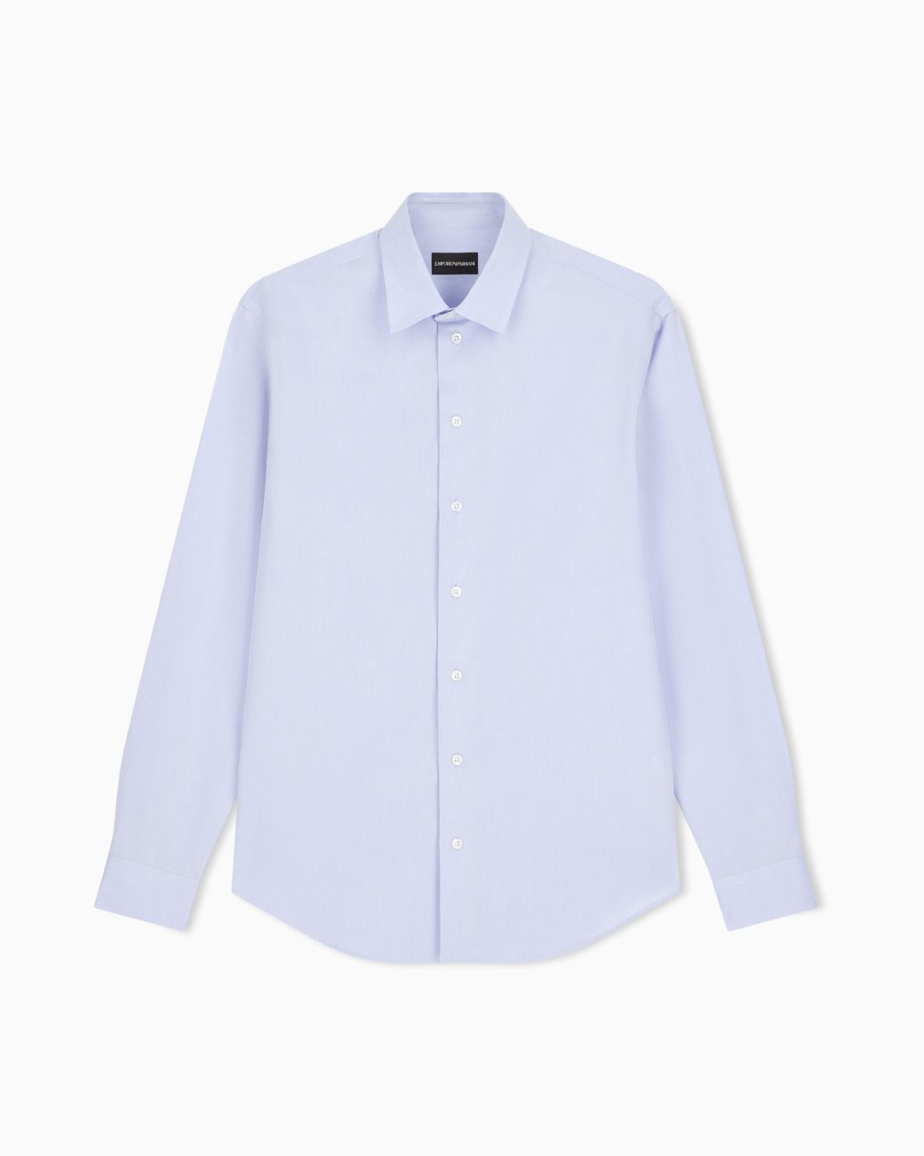 Emporio Armani White Cotton Dress Shirt With A Pointed Collar And Buttoned Cuffs for men