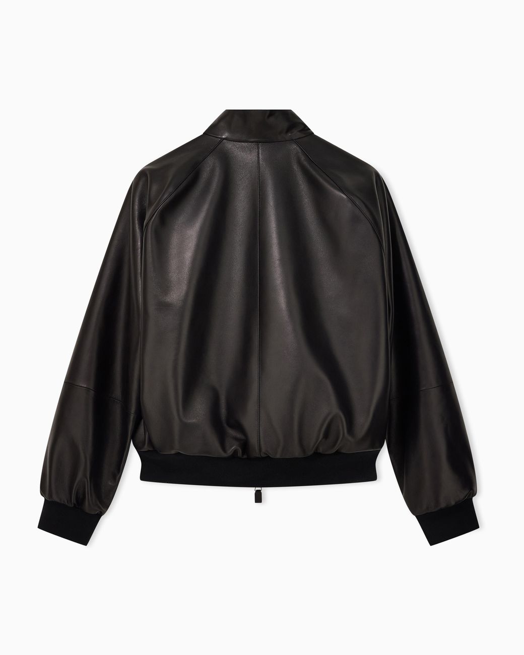 Emporio Armani Black Leather Outerwear for men