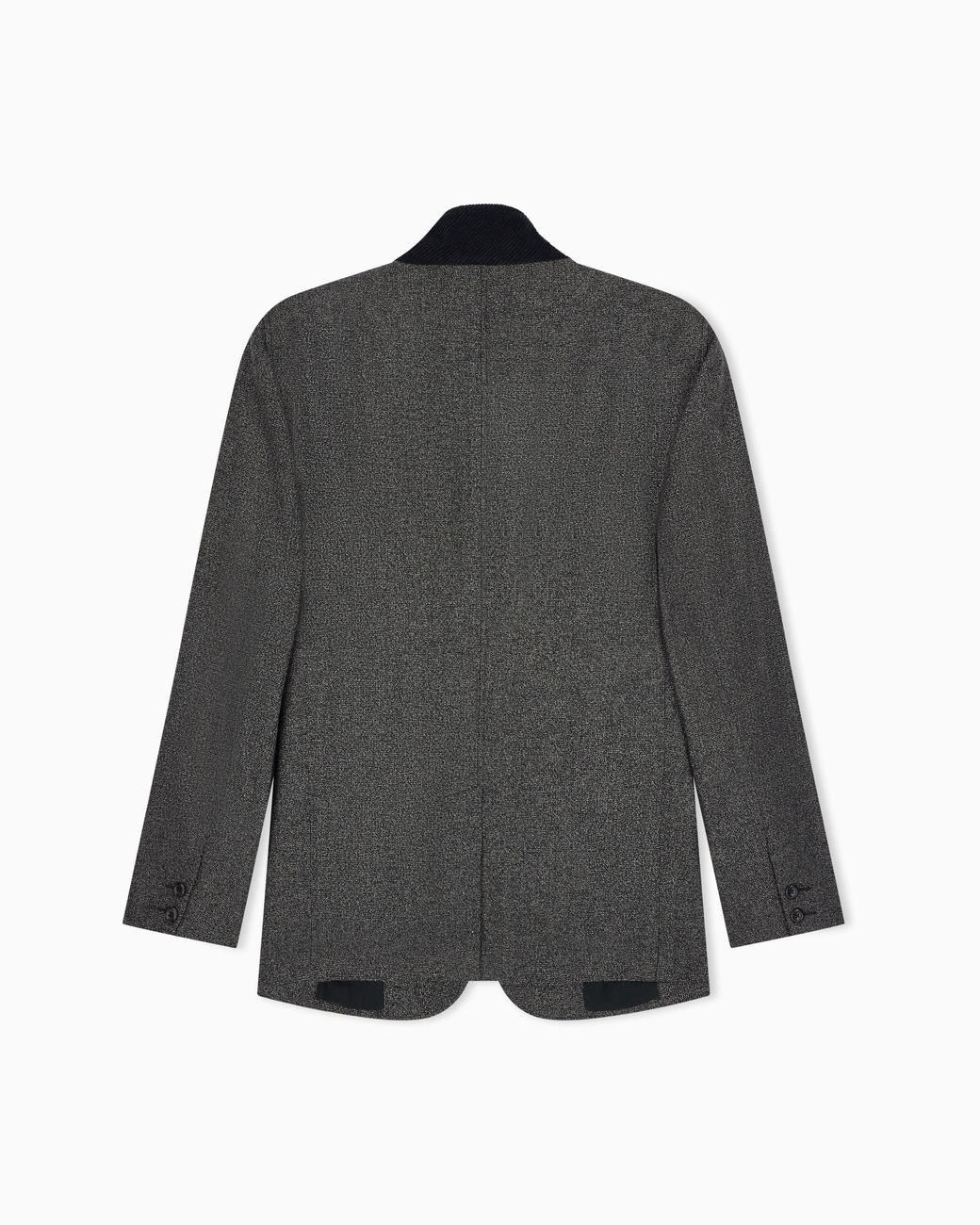Emporio Armani Gray Single-Breasted Mouliné Wool-Blend Jacket Signature Capsule for men
