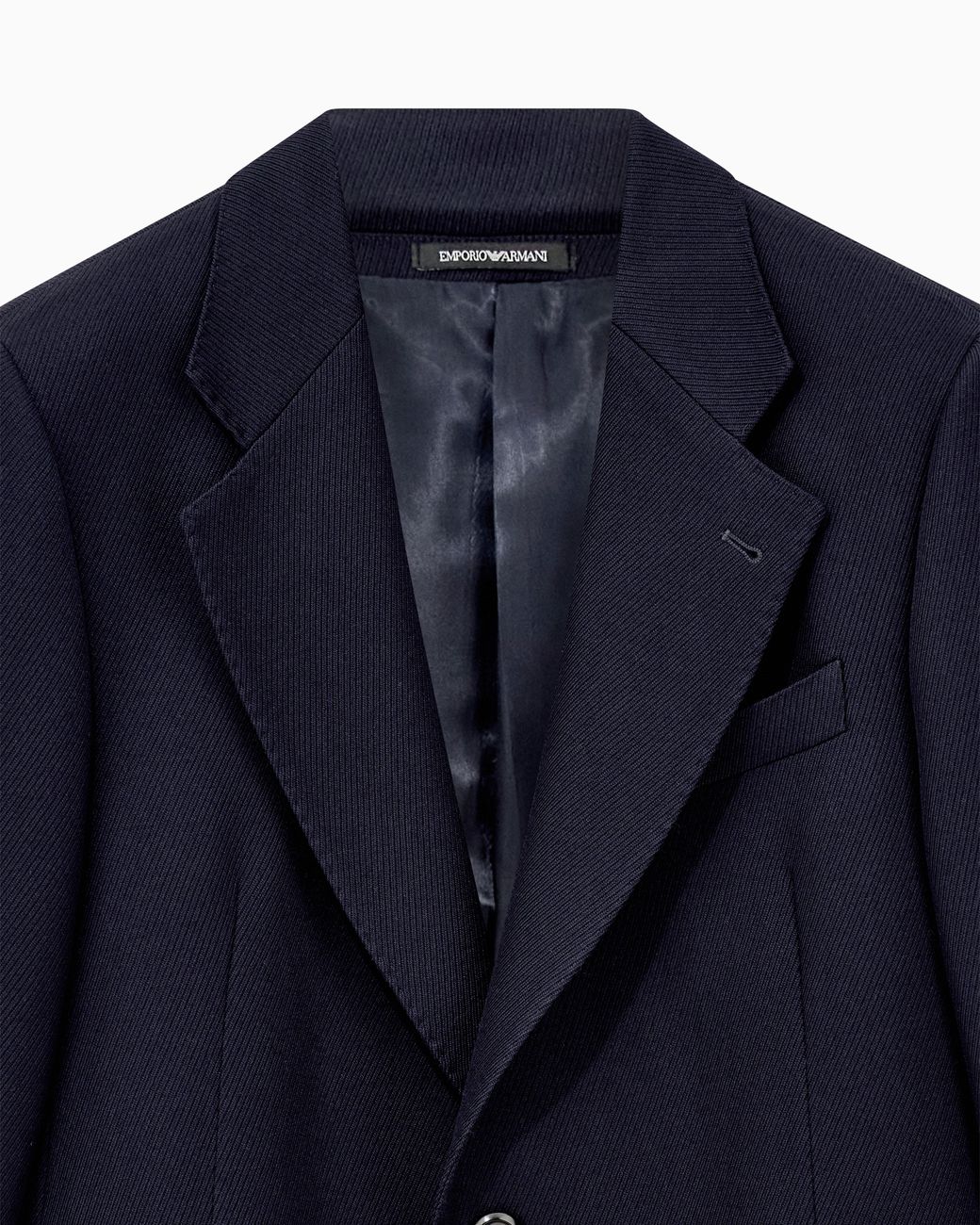 Emporio Armani Blue Single-Breasted Overcoat for men