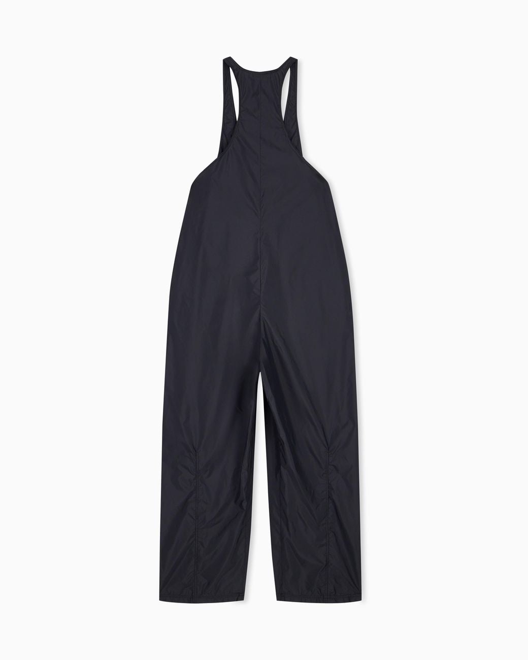 Emporio Armani Blue Nylon V-Neck Jumpsuit