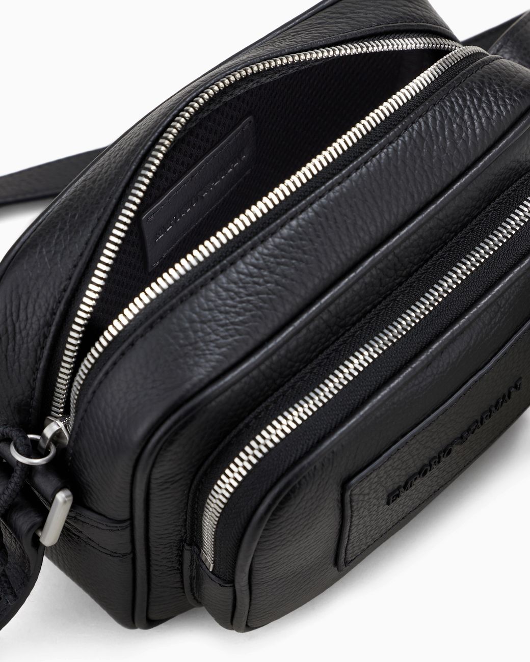 Emporio Armani Black Shoulder Strap Camera Case Essential for men
