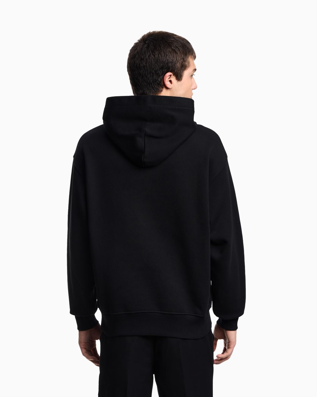 Emporio Armani Blue Jersey Hooded Sweatshirt for men