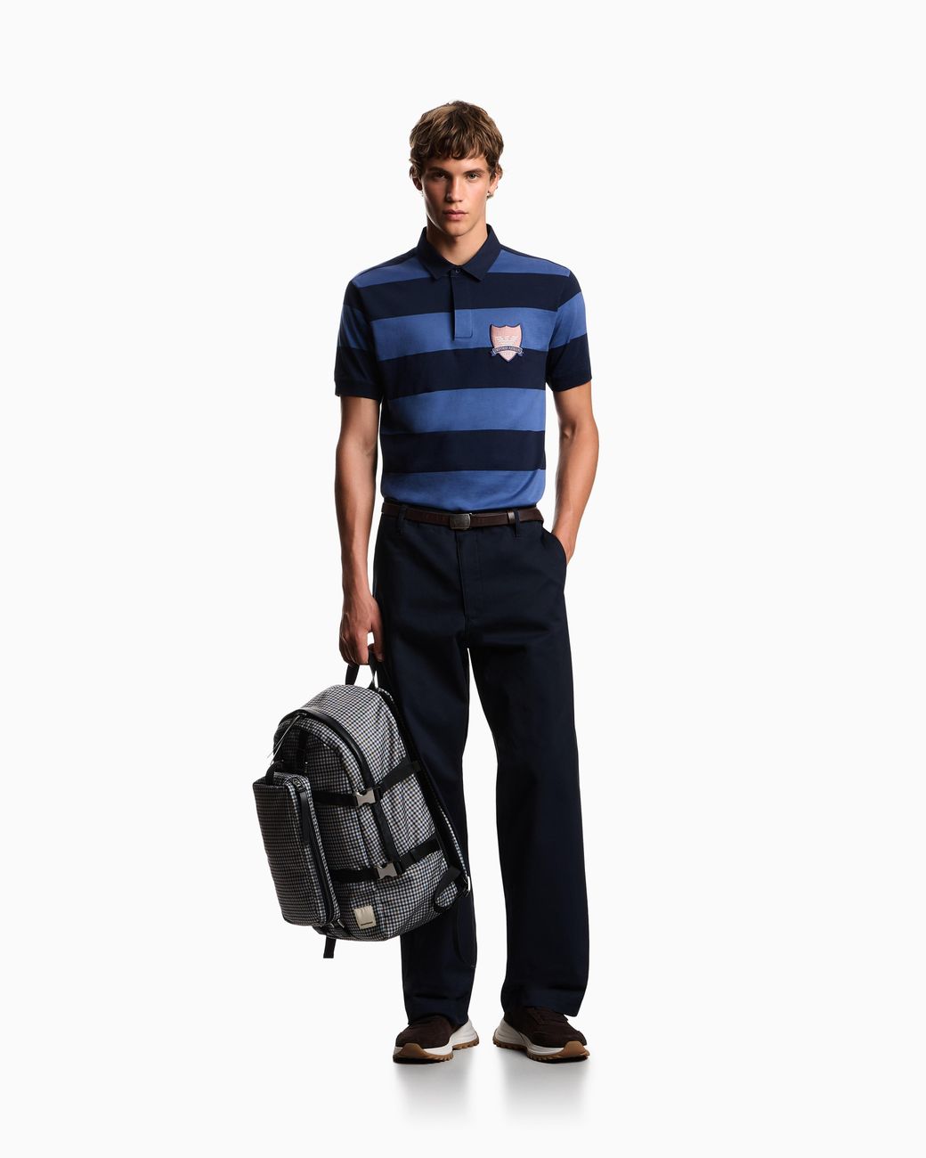 Emporio Armani Blue Official Store Asv Organic Gabardine Chinos for men