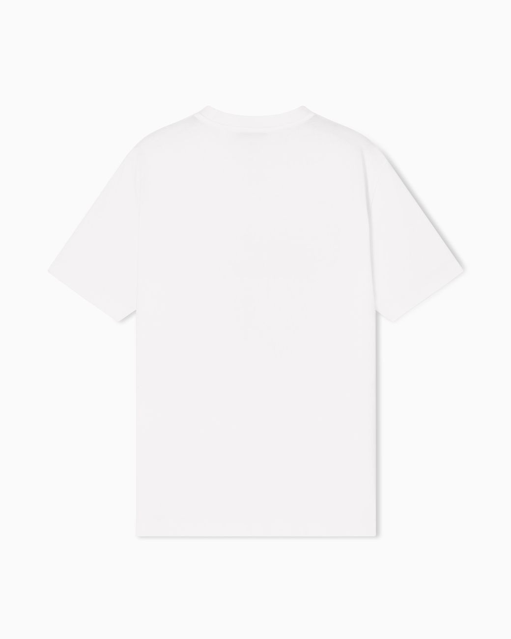 Emporio Armani White Icon Jersey T-Shirt With Photographic Print And Embroidery for men