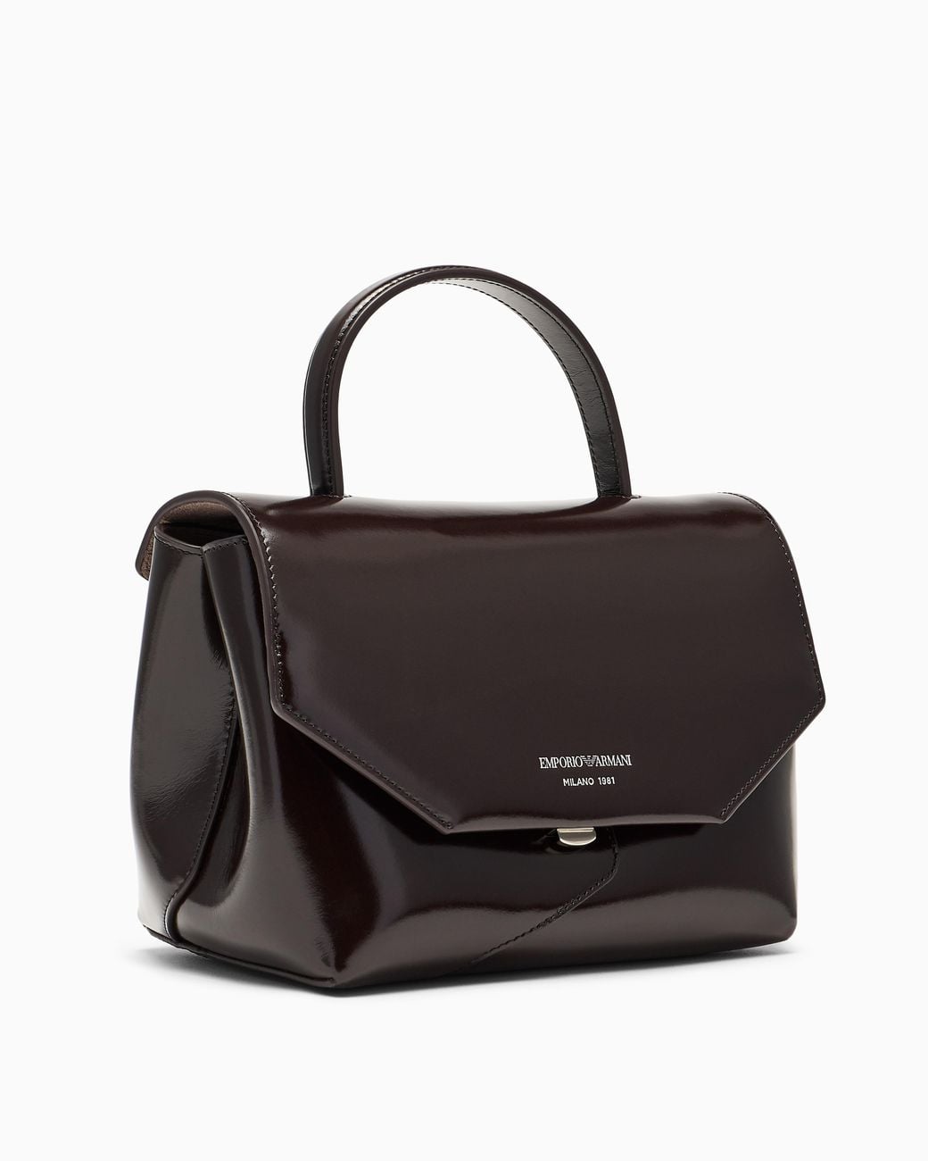 Emporio Armani Black 1981 Brushed Leather Mini Bag
