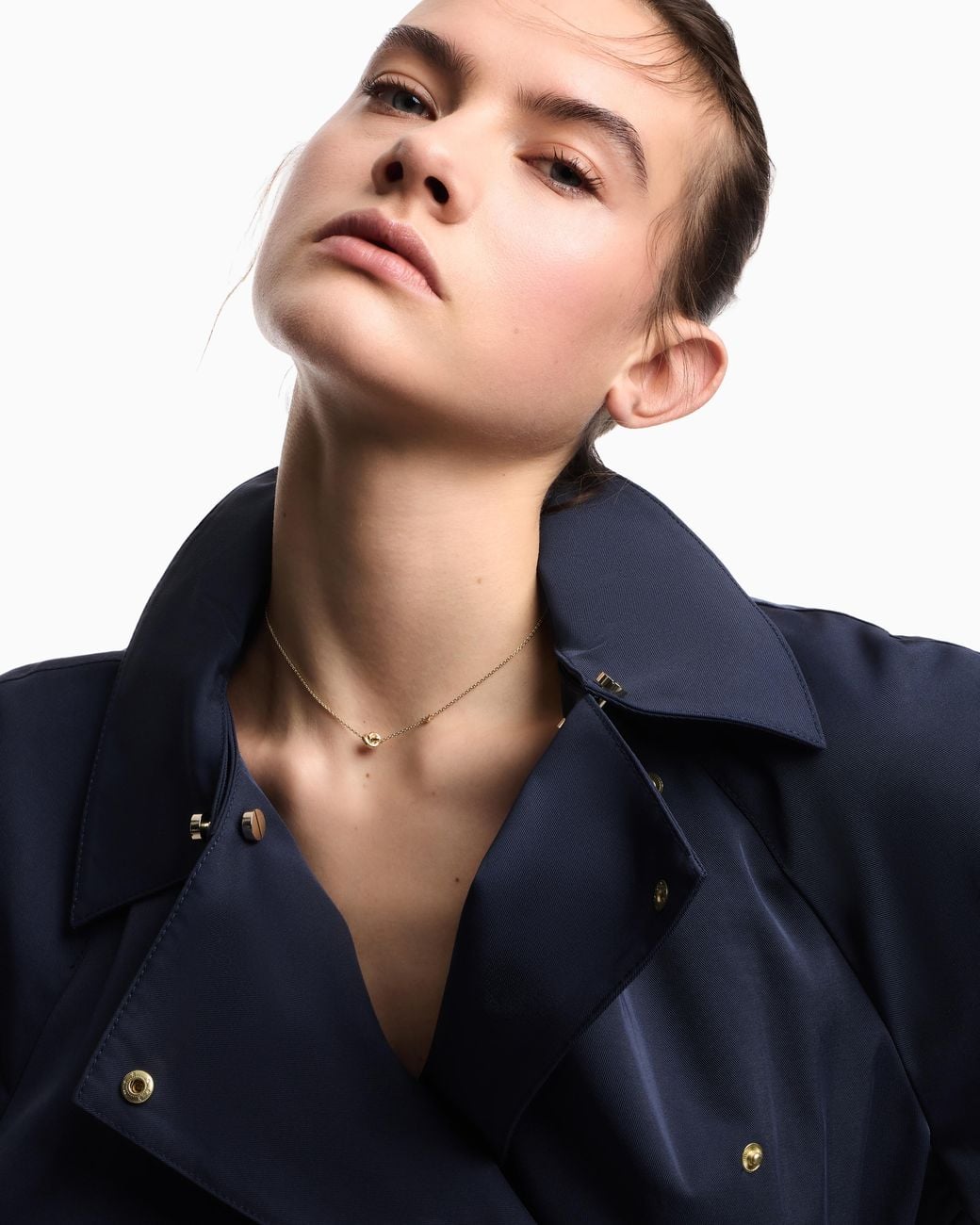 Emporio Armani Metallic Tone Sterling Knot Necklace