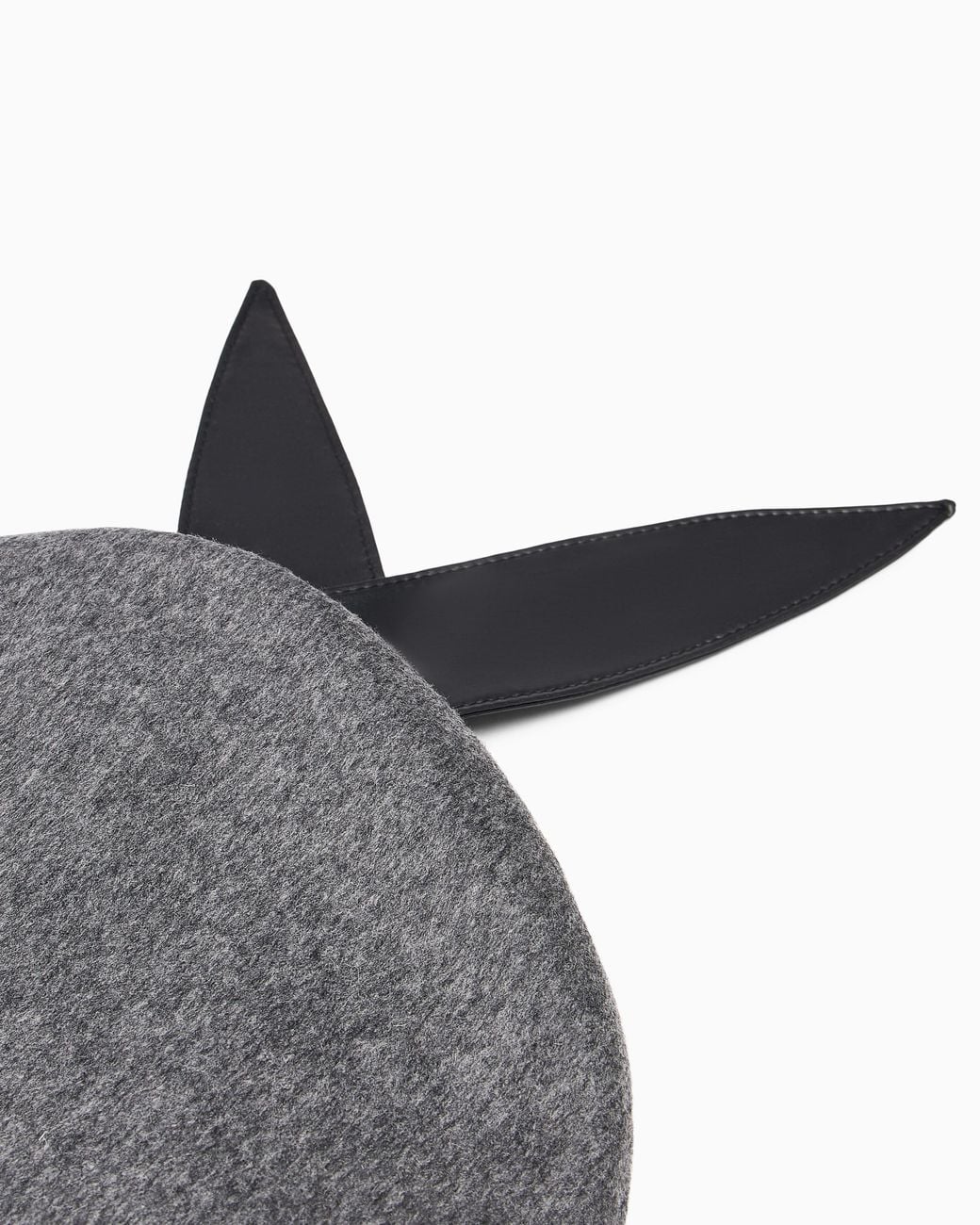 Emporio Armani Gray Wool And Cashmere Beret
