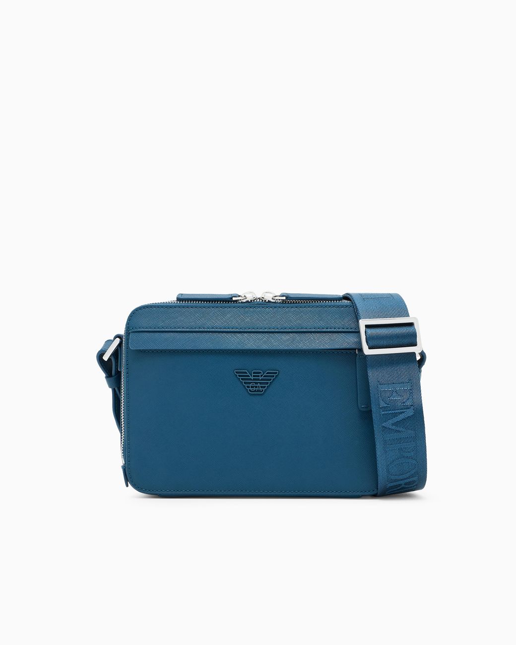 Emporio Armani Textured Crossbody Bag With A Front Pocket And A