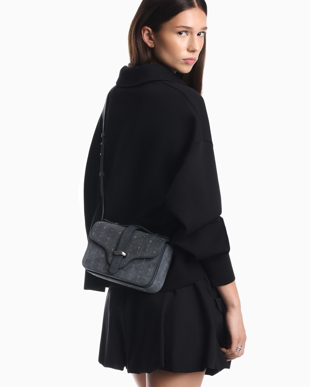 Emporio Armani Blue Top Handle Bag