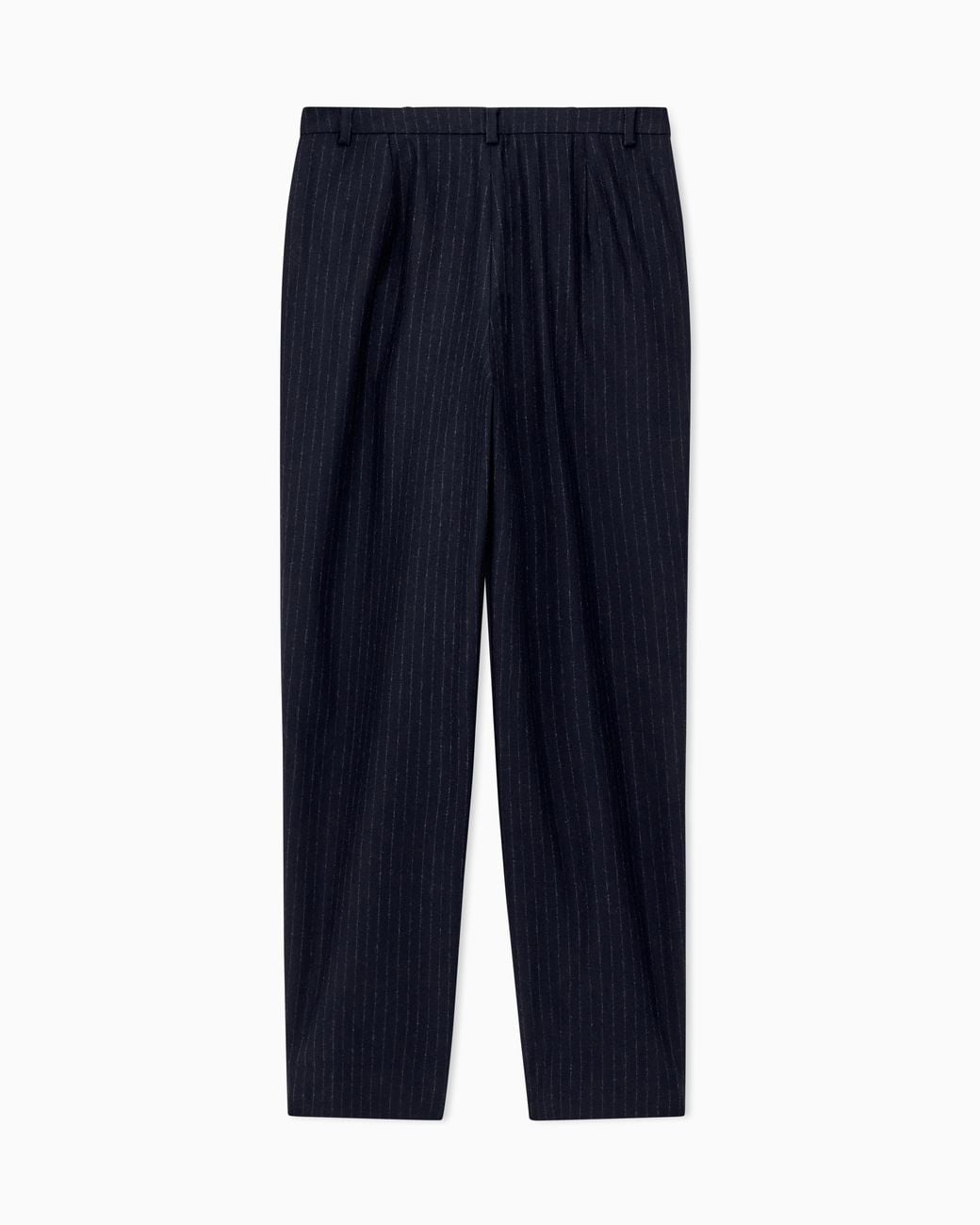 Emporio Armani Blue Pinstripe Wool Blend Pants Signature Capsule
